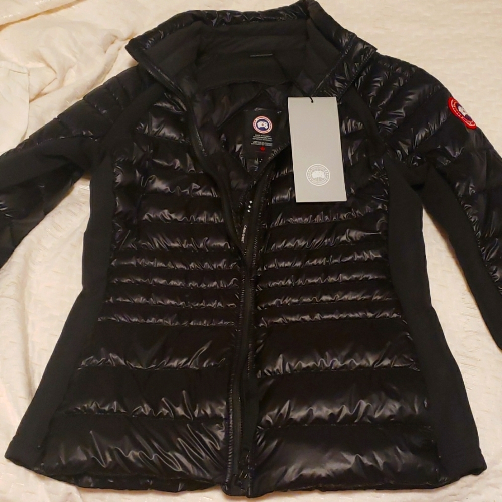 Black Canada Goose Hybridge Lite Jacket